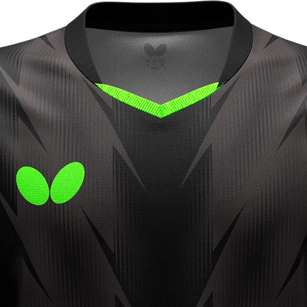 Butterfly Flazer Shirt - Black - Front - Close-Up